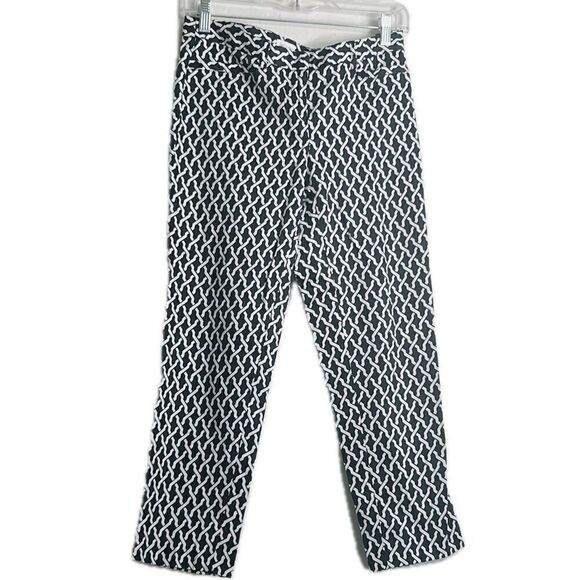 Laundry by Shelly Siegel women’s size 2 cropped chain printed straight pants - Picture 1 of 9
